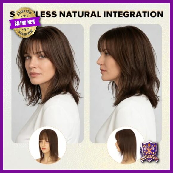 Handmade Lace Base Hair Topper for Thinning Hair, 14 Inch, 3 Clips main image 6